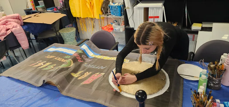 Working clay at the studio table